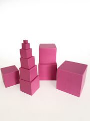 Montessori Pembe Kule 1 - 10 Cm Arası 10 Küp Oyuncak