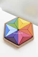 Waldorf Ahşap Yıldız Puzzle Blokları- Montessori