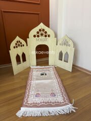 Ahşap Cami - Mescid Kıble Dekoru Ramazan - Ramadan